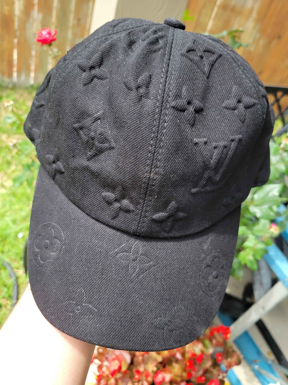 Louis Vuitton Denim Black Monogram Baseball Hat - Picture 6 of 10